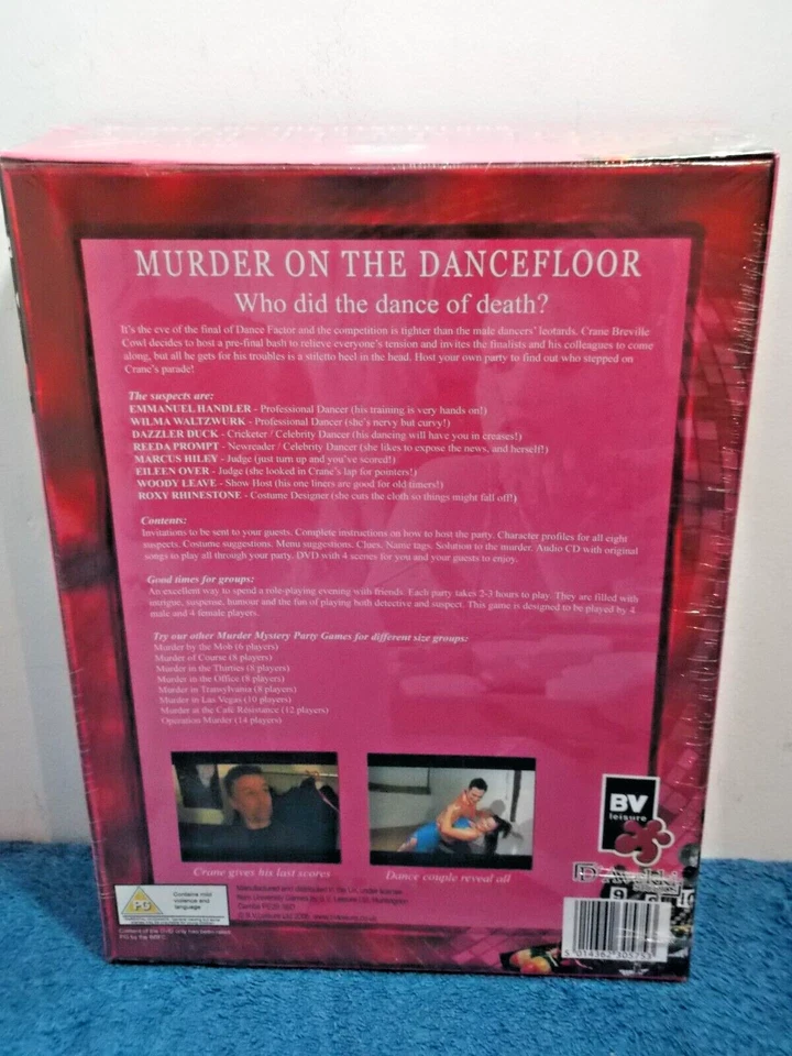 MURDER MYSTERY PARTY - MURDER ON THE DANCEFLOOR - 8 PLAYERS - NEW & SEALED - Image 2 of 4
