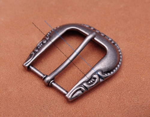 Sturdy Antique Silver Flower Western Cowboy Prong Pin Belt Buckle Fit 34mm Strap - Picture 6 of 10