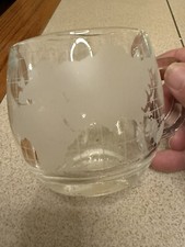 Vintage Nestle Nescafe World Globe Coffee Mugs Cups Frosted Map 1970's -set Of 5