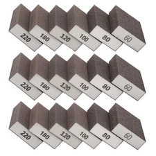 18PCS Drywall Foam Sanding Sponge Blocks Set Wet Dry Sand Paper Lot 60-220 Grit