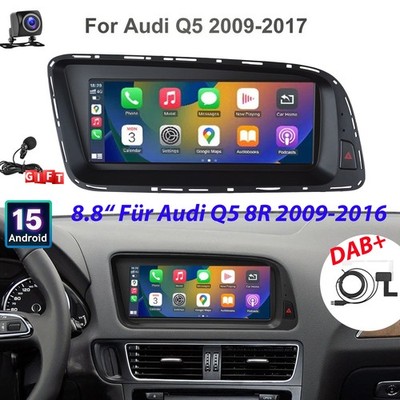 6+128G Android15 Autoradio 8.8'' CarPlay Für Audi Q5 2009-2016 GPS DSP DAB Kamera