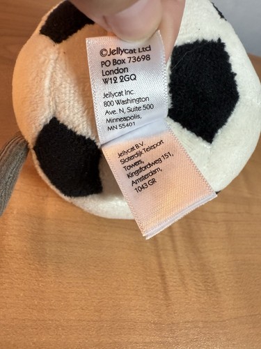 AUTHENTIC Jellycat AMUSEABLES SPORTS SOCCER BAG CHARM New BNWT Plush Keychain - Picture 5 of 8