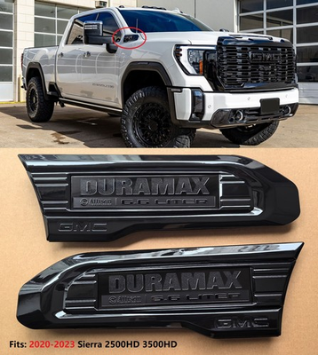 #ad OEM 2020 23 6.6L Duramax Diesel Vent Emblem for GMC Sierra 2500HD 3500HD Black $123.81