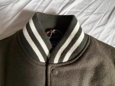 Frank & Oak x Golden Bear Varsity Wool Leather Jacket Large (slim fit)