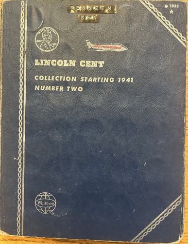 Lincoln Wheat Cent Penny Sammlung 1941-1942, Whitman 9030 mit 87 Münzen.