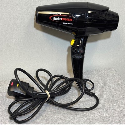 BABYLISS PRO ItaliaBrava Hair Dryer Professional Black 2000W Turbo Boost Italy