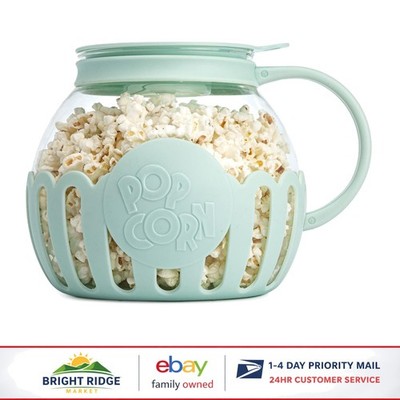 Microwave Popcorn Popper, 3-Quart Borosilicate Glass with Dual Function Lid
