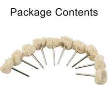 10PCS Woolen Cotton Thread Polishing Wheels Brush Buffing Pad For Rotary Tools