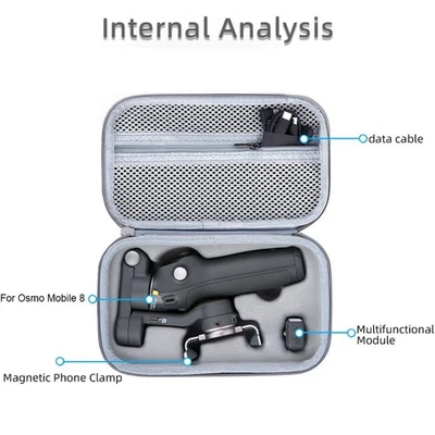 Lightweight Portable PU Bag for DJI OsmoMobile 8 Travel Case 23 14 8cm Size - Image 1 of 3