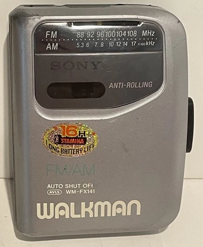 Vintage Sony WM-FX141 Walkman Portable Cassette Player AM/FM w/ Belt Clip