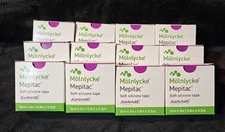MOLNLYCKE MEPITAC Soft Silicone Tape LOT Of 12 Rolls (2cmx3m/0.8x3.3yd) exp.2028