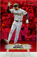 Jackson Merrill 2025 Topps Stadium Club #109 Red Parallel San Diego Padres