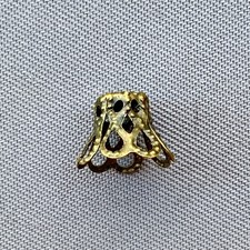 Filigree Cone Bead Caps 8x6mm Antique Brass Plated Alloy Q150 Per Pkg