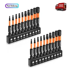 20PCS Premium Hex Bit Set, Impact Allen Wrench Drill Bit Set, Long with Storage