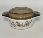 Vintage Pyrex Glass England Country Autumn Casserole Dish With Lid 6”
