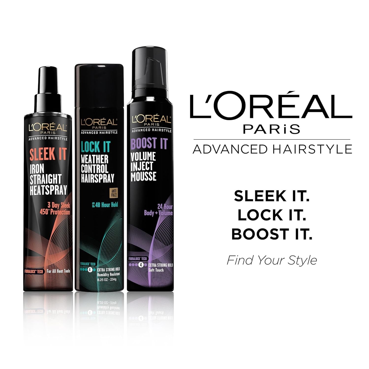 L'Or&eacute;al Paris Advanced Hairstyle Sleek It Iron Straight Heat Spray, 5.7 Ounce