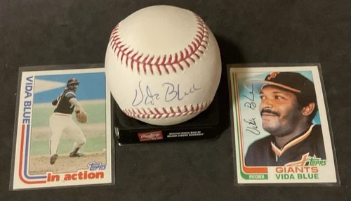 Vida Blue Autographed Baseball – Official MLB Rawlings Ball – No COA – PLUS