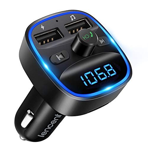 Transmetteur FM, Bluetooth Transmetteur FM Adaptateur Radio Sans Fil Voiture Bleu-12W - Photo 2 sur 7