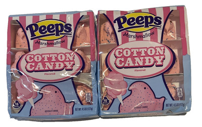2 Packs Of Peeps Cotton Candy 15 Count Each BB 11/2026 30 PEEPS!!