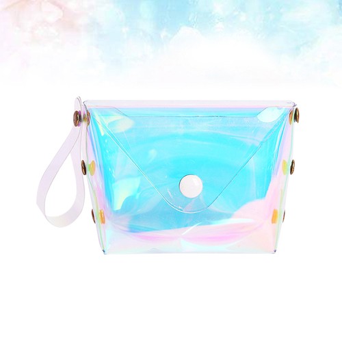 Bolsa de Dinero Transparente Paquete de Cable USB Cuadrado Monedero Portátil Bolsa de Auriculares - Imagen 4 de 12