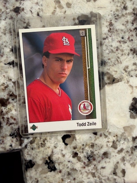 1989 UPPER DECK MLB HIGH NUMBER ROOKIE CARD ST. LOUIS CARDINALS TODD ZEILE #754