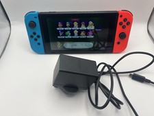 Nintendo Switch Console Neon Red Blue Joy Con + Official Charger FREE DELIVERY
