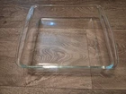 Vintage PYREX Baking Dish Casserole Pan 222 Clear Glass Square 8x8x2 E-23