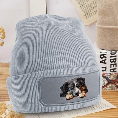 Loyal Dog Portrait Beanie Border Collie Hundeliebhaber Geburtstagsgeschenk für Sie und Ihn
