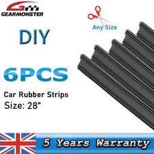 6 x universal front wiper blade rubber Insert Refill 28" replacement cut to size