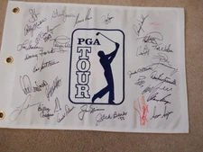 31 Major Golf Champions autographed PGA Tour flag.
