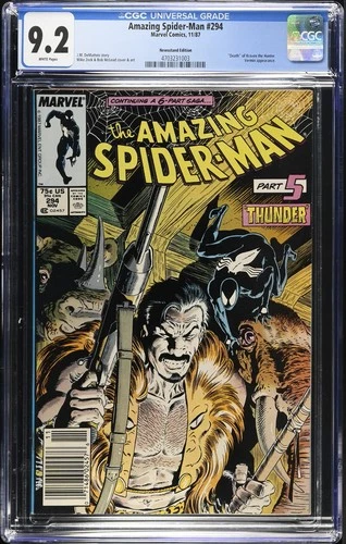 Amazing Spider-Man 294 CGC 9.2 NM- Kraven app Newsstand variant Marvel 1987
