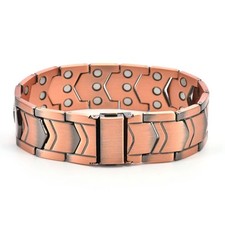 Copper Bracelet for Men, 3X Strength Magnetic Bracelets for Men Pure Solid