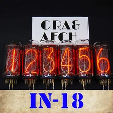 IN-18 NIXIE TUBES FOR NIXIE CLOCK [MATCHING SET] NEW TESTED SAME DATE [6 PCS]