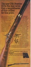 1980 CVA Connecticut Valley Arms - Frontier Muzzleloader Rifle - Print Ad Photo