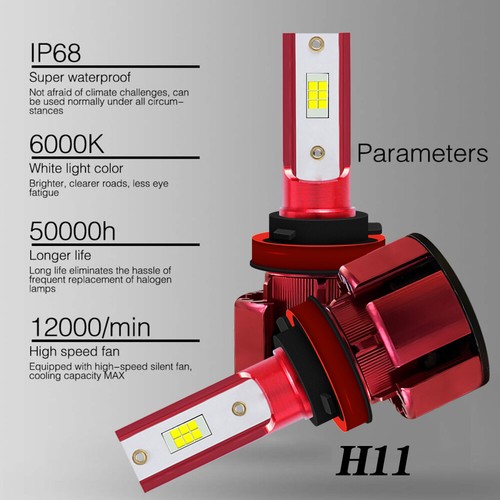 For Chevy Silverado 1500 2007-2015 Combo LED Headlight Kit Bulbs High Lo Beam - Imagen 3 de 18