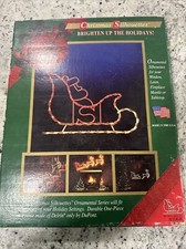 VGTMarkee Products Christmas Silhouette Light Up Santa Sleigh Window/OutdoorREAD