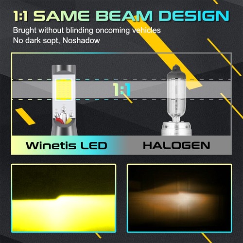 2x HB4 9006 LED Fog Light Bulbs DRL Amber Yellow Dual Function STROBE Switchback - Picture 5 of 8