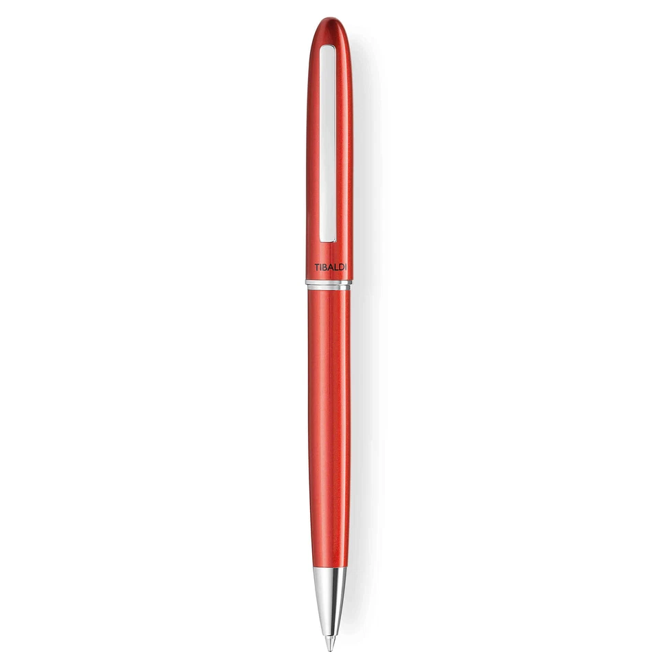 Bolígrafo Tibaldi by Montegrappa D26 acabado rojo brillante cuerpo de latón 485-BP