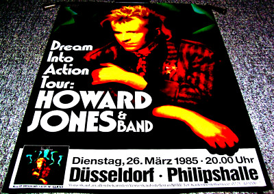 HOWARD JONES STUNNING CONCERT POSTER TUESDAY 26th MARCH 1985 DUSSLEDORF GERMANY