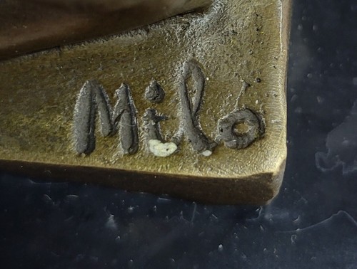 Handmade Milo Bronze Sphynx Cat Candle Holder: Vintage Lost Wax Method Sale NR - 第 10/10 張圖片