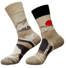 Okinawa Sun Socks, Fashion ODD Socks, Novelty, Design Cotton Socks,  UK 5-11