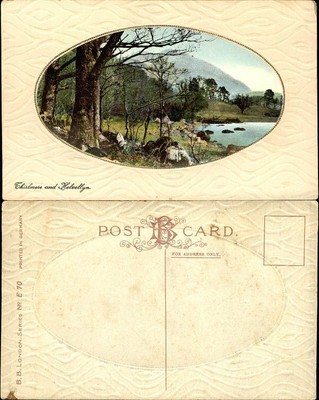 Thirlmere and Helvellyn pink embossed border