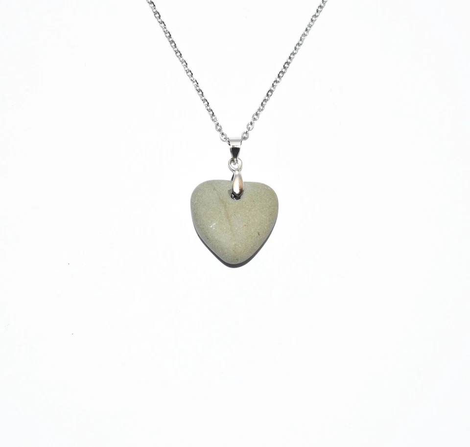 天然心石项链沙滩石首饰岩石有机女士礼物创意 — 第 3/3 张图片