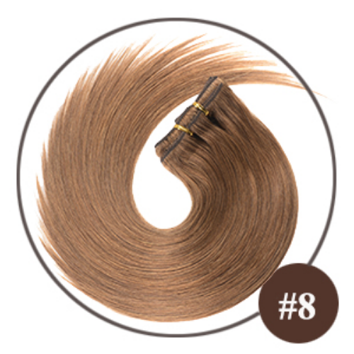 Full Head Machine Remy Clip in Hair Extensions Human Hair Natural Hairpiece - Picture 19 of 24