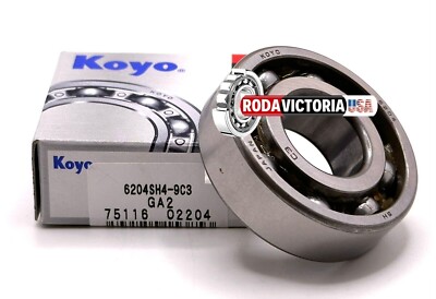 KOYO 6204 SH4-9 C3 DEEP GROOVE BALL BEARING OPEN NO SEALS 20x47x14mm 09262-20069