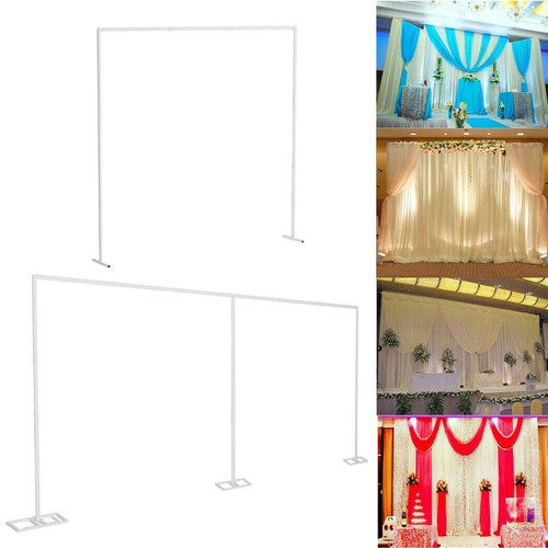 Metal/Wood Adjustable Size Wedding Arch Backdrop Stand &Drape Pampas Grass Decor - Picture 3 of 182