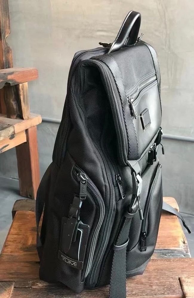 TUMI Alpha Bravo Lark Ballistic Nylon Backpack Black Shoulder