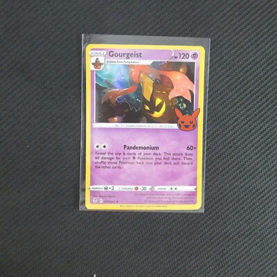 gourgeist pokemon card value 1x Gourgeist 077/203 HOLO RARE Trick Or Trade Pokemon TCG Card NM