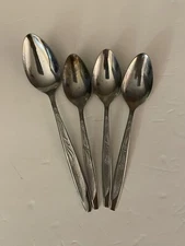 Vintage EKCO ETERNA MARY JANE Stainless Steel Flatware 3 Teaspoons 1 Tablespoon