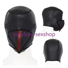 Unisex Mask Head Harness Costume Blindfold Full Head Hood Fetish Couples Flirt